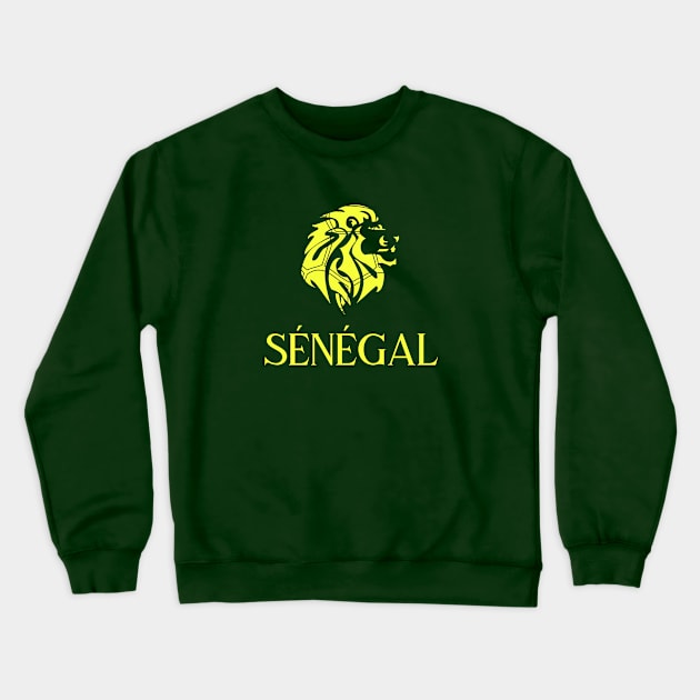 Senegal Yellow Crewneck Sweatshirt by VRedBaller